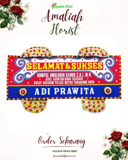 Papan Bunga Ucapan Selamat Pringgondani