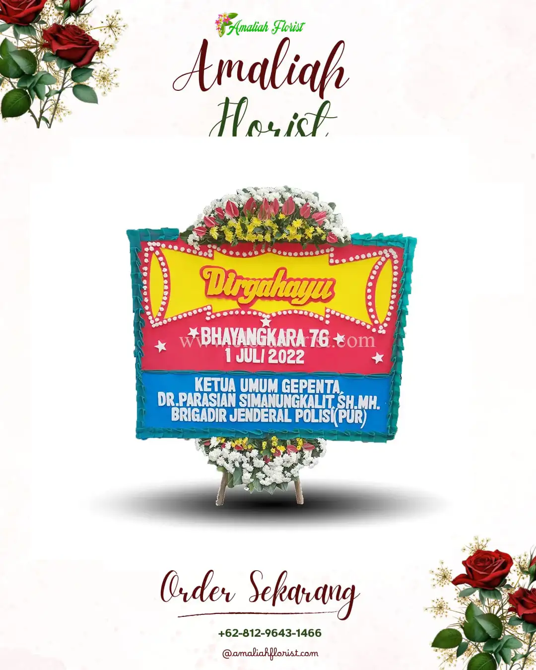 Papan Bunga HUT Ulang Tahun Pringgondani